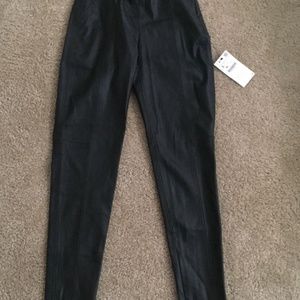 ZARA black faux leather pants